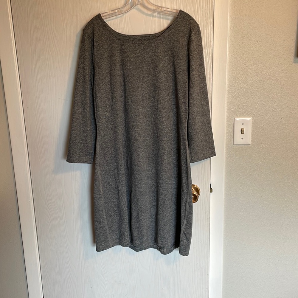 Patagonia Seabrook 3/4 Sleeve Dress Gray Size Large